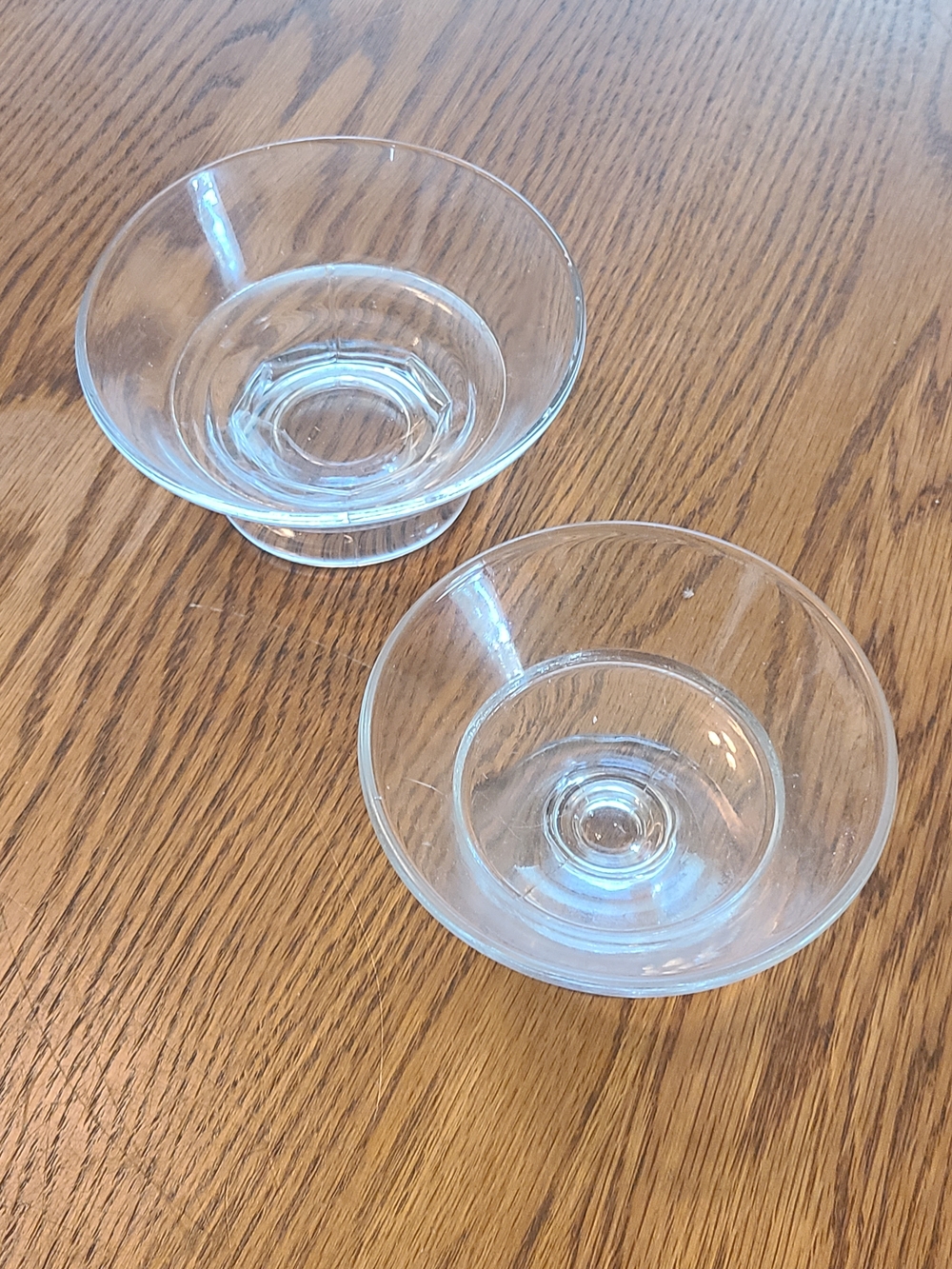 Set of 2 Mismatched Vintage Dessert Bowls Repurpose Upcycle Decor